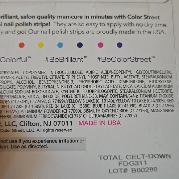 New Color Street Total Celt-Down Nail Strips CS#59 - Picture 4 of 4